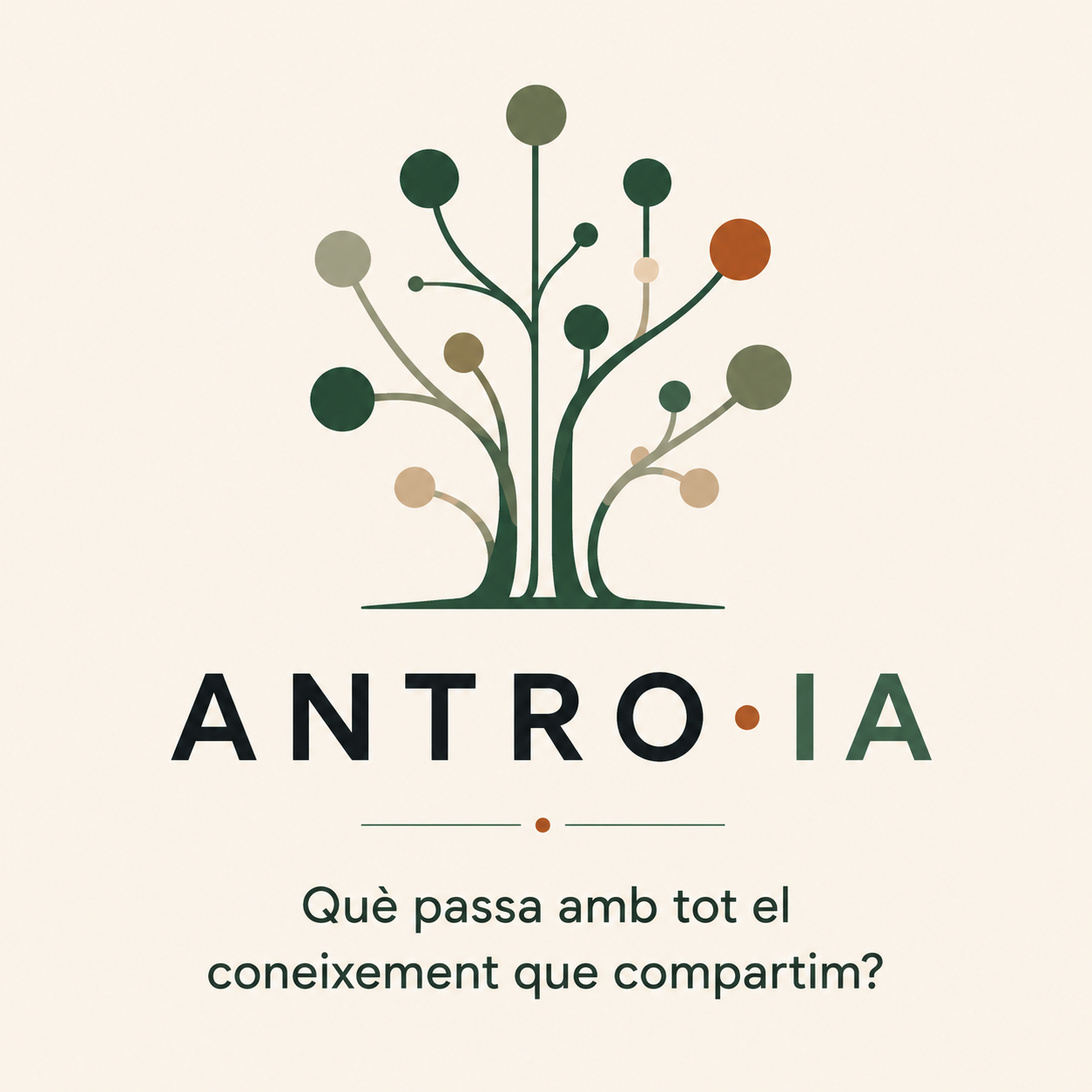 Arbre de coneixement d’ANTRO·IA i la pregunta: Què passa amb tot el coneixement que compartim?